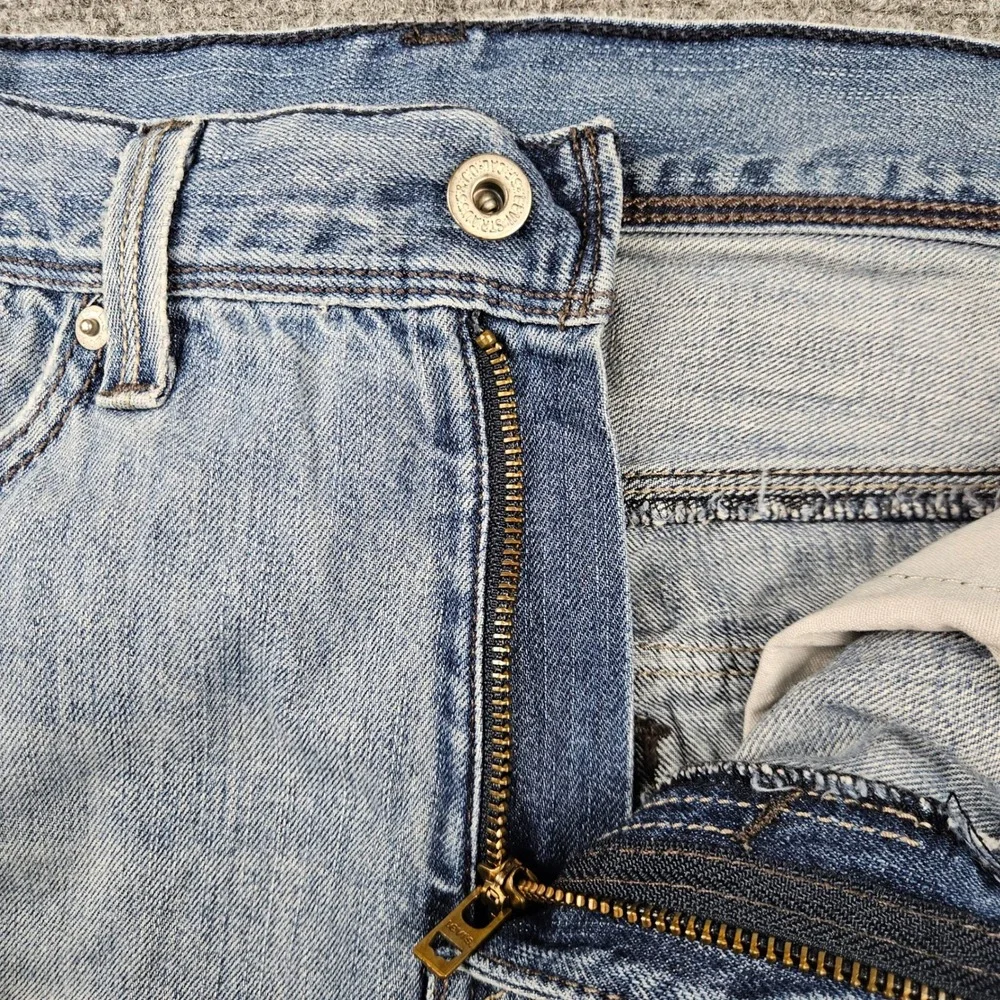 Levi's 527 Jeans Mens 30x30 Bootcut Flap Pocket Thick Leather Patch Light Wash